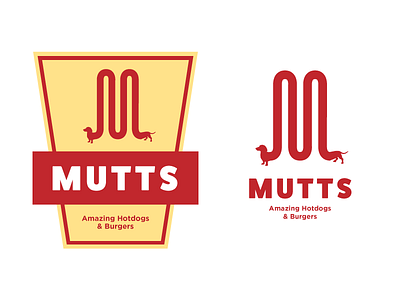 Mutts Logo Concept branding burger hotdog identity illustration logo restaurant vector