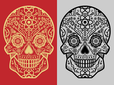 Sugar Skull badass badge icon illustration illustrator line logo sketch skull sugar vector
