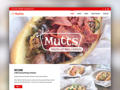 Mutts Amazing Hot Dogs & Burgers app experience food ios material menu mutts restaurant ui user ux web