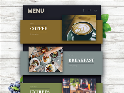 Food & Drink Menu android app coffee food ios material menu mobile ui ux web