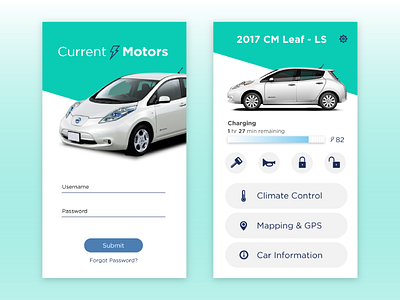 Smart Car Concept #1 android app auto car interface ios material mobile smart ui ux web