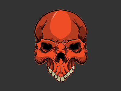 Skull 2d branding drawing flat halloween illustration illustrator logo skull vector