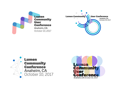 Lumen Conference Logos badge branding conference flat icon illustration logo marketing vector
