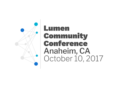 Lumen Community Conference Logo badge branding conference flat icon illustration logo marketing vector