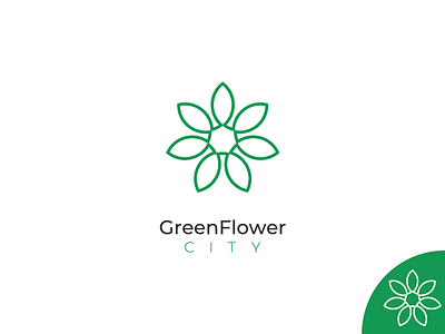 GreenFlower City dailylogo faizanscreativelab graphicdesign logo logodesign logodesignchallenge logodesignersclub logodesigns minimal minimalism