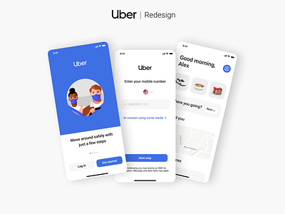 Uber Redesign - #WhatIfSeries1 app mobile illustration taxi app ui design uxui design