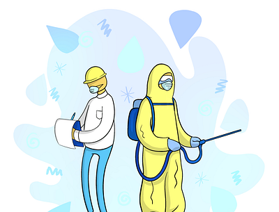 Illustration for Safety and Cleaning Website design graphic design illustration