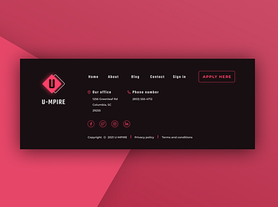 Footer design design ui