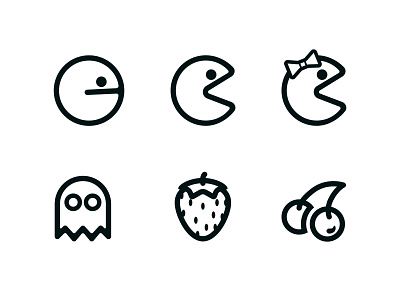 Pac-Man Icons graphic design icons illustration pac man pacman