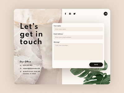 Contact form — light theme