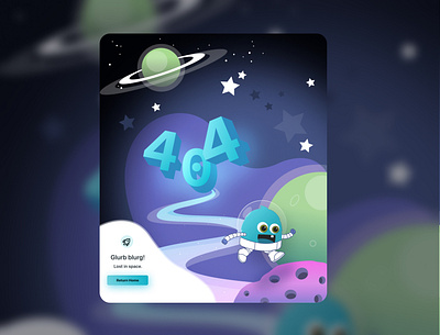 404 Page Design 404 art astronaut branding character design graphic design illustration mascot monster outer space space space theme stars ui vector art