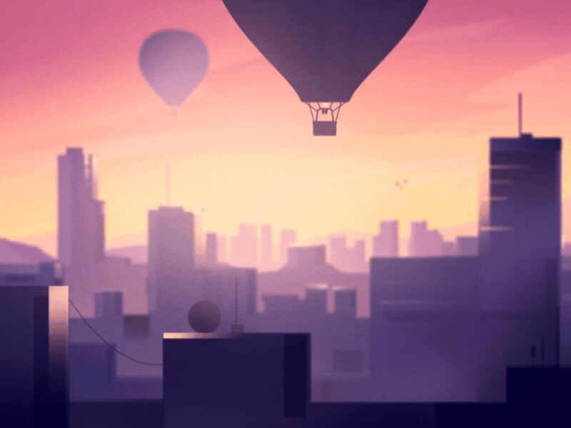 Aeronaut - iOS Game animation balloon environment game illustration ios landscape mobile motion parallax puzzle startup
