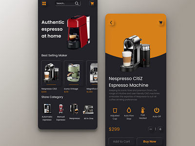 KopiKita-Coffee Maker Store coffee coffeemaker concept mobile app