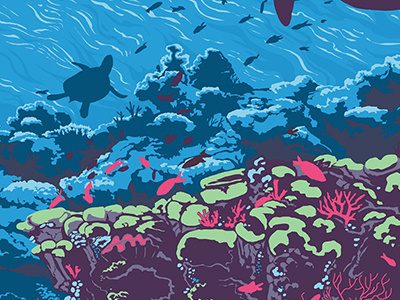 Coral Reef Illustration coral editorial illustration life ocean print reef screen vector