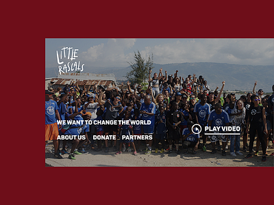 Little Rascals Foundation Homepage charity littlerascals simplistic ux website