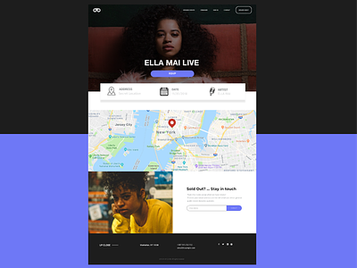 Event Web Page adobe xd branding design homepage music simple ui ux xddailychallenge