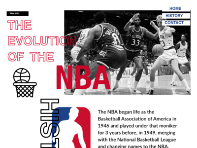 The Evolution Of The NBA | Responsive Design branding design simple ui ux website yourmobilegeek