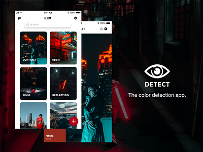 Detect | The Color Detection App branding design interaction design mobie mobile app photography simple ui ui design ux