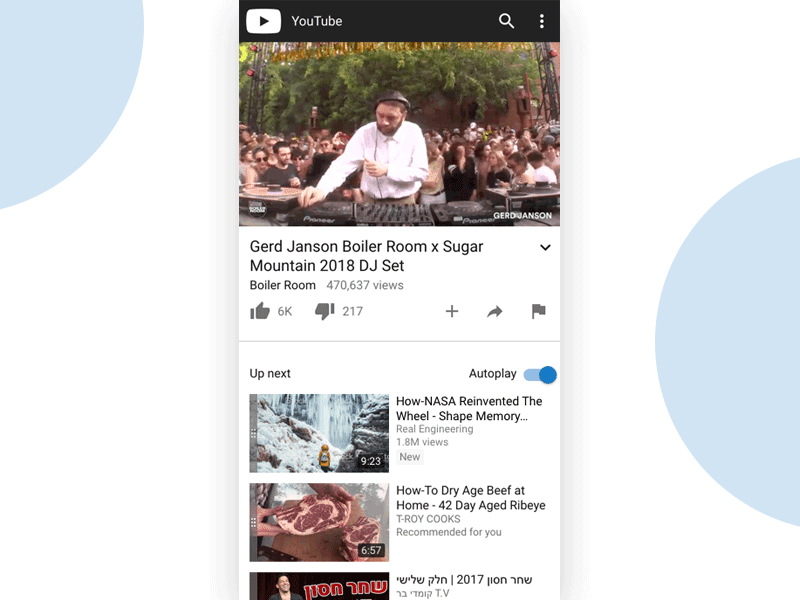 Youtube Up Next Rearrange feature google youtube