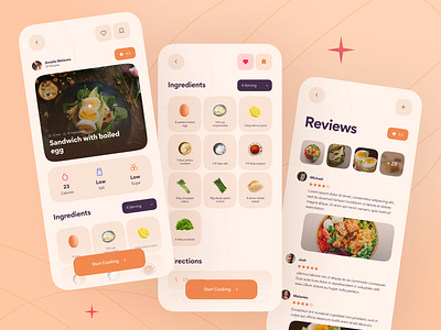 Appétit - Food Recipes App UI Kit app chef cook cookbook cooking delivery direction figma food ios learn live mobile order recipe teaching tutorial ui ui kit ux
