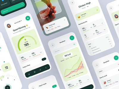 LifeFit - Healthy Diet App UI Kit app bmi body calory diet fitness food health healthy ios mobile protein template ui ui kit ux workout