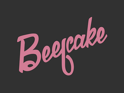 Beefcake 90s beefcake design hand drawn hand lettering handlettering lettering pink script type typography