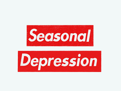 Seasonal Depression hand drawn logo parody skate skateboard type typography