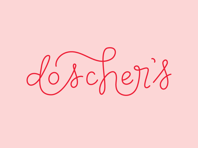 doscher's logo vector hand-lettering lettering logo script