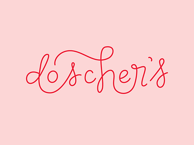 doscher's logo hand lettering lettering logo script vector