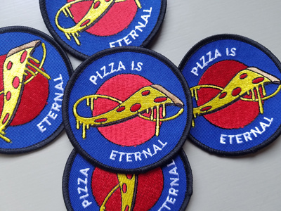 eternal pizza patches illustration pizza patches