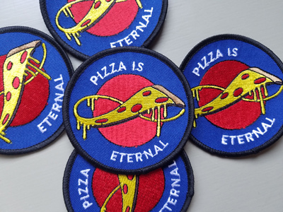 eternal pizza patches illustration patches pizza