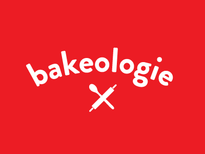 bakeologie logo brand food logo type typography