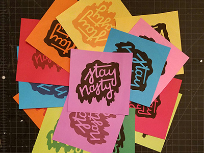 stay nasty // prints colors french paper nasty woman neon prints script type typography