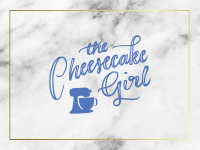 Cheesecake Girl logo hand lettering lettering typography type script logo