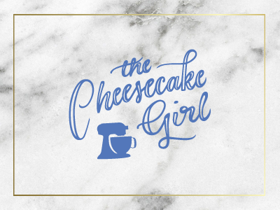 Cheesecake Girl logo hand lettering lettering logo script type typography