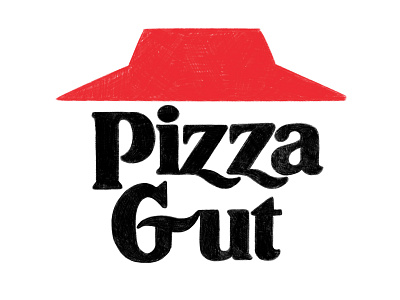 Pizza Gut 90s brand food hand lettering lettering logo pizza type typography