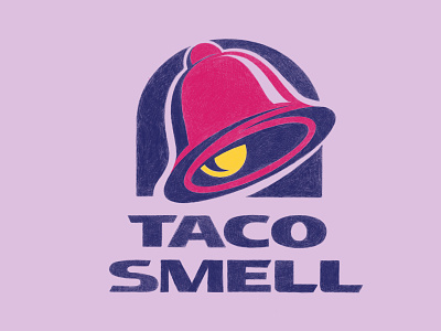 Taco Smell 90s hand lettering lettering logo taco bell tacos type typography