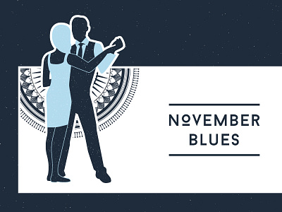 November blues flyer blue blues dancing flyer illustration