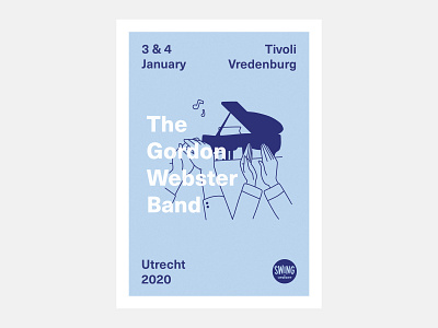 Concert Flyer Gordon Webster Utrecht flyer illustration typography