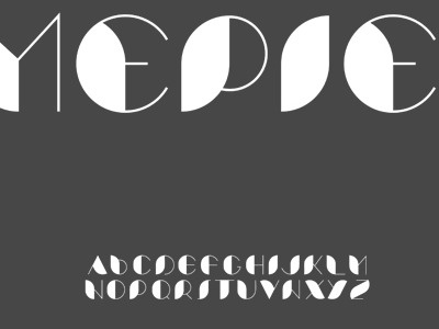 Artificial Timepiece alphabet art deco font typography