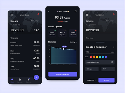 Currency clock