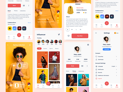 Social Commerce Application branding design f22labs icon minimal mobile productdesign socialcommerce uidesign uikit userexperience