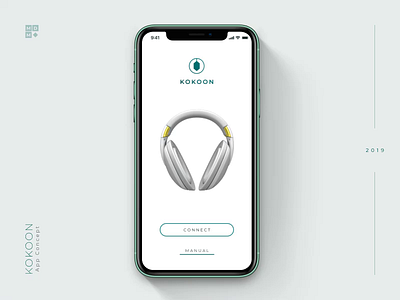 Headphones app 3d animation app clean design headphones ios kokoon mobile motion ui ukraine