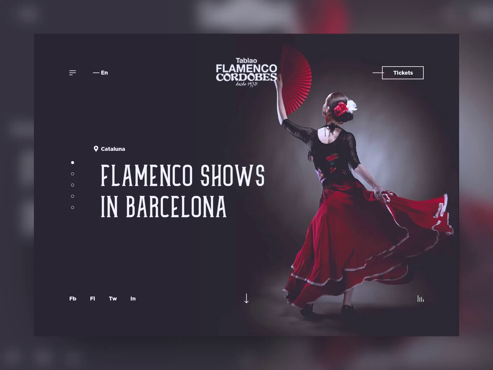 Tablao Flamenco Cordobes Landing Concept
