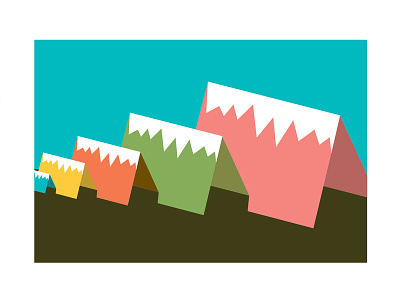 File World – Campground flat illustration vector