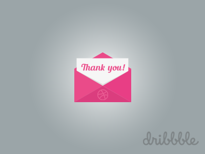 Thank you Mark O'Neill debut dribbble first invite shot thank you