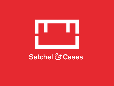 Satchel & Cases ampersand and cases clean design graphic logo minimal red satchel