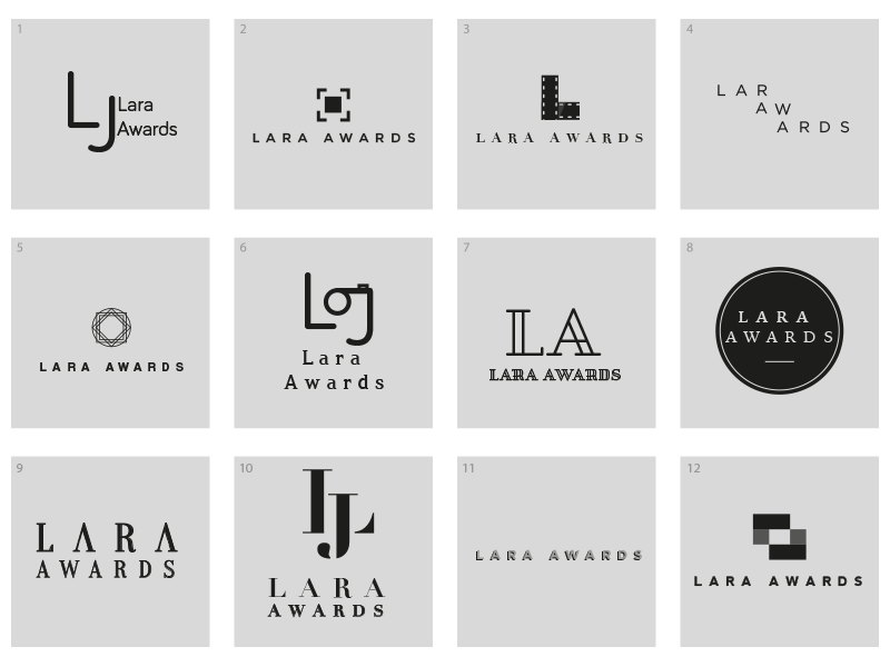 Lara Awards awards brand branding concepts design graphic ideas identity lara logo mark