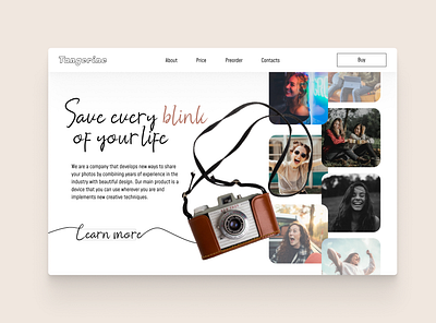 Tangerine Landing Page branding design landing ui web