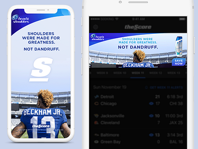 Head & Shoulders iphone iphone x launch page web wrap